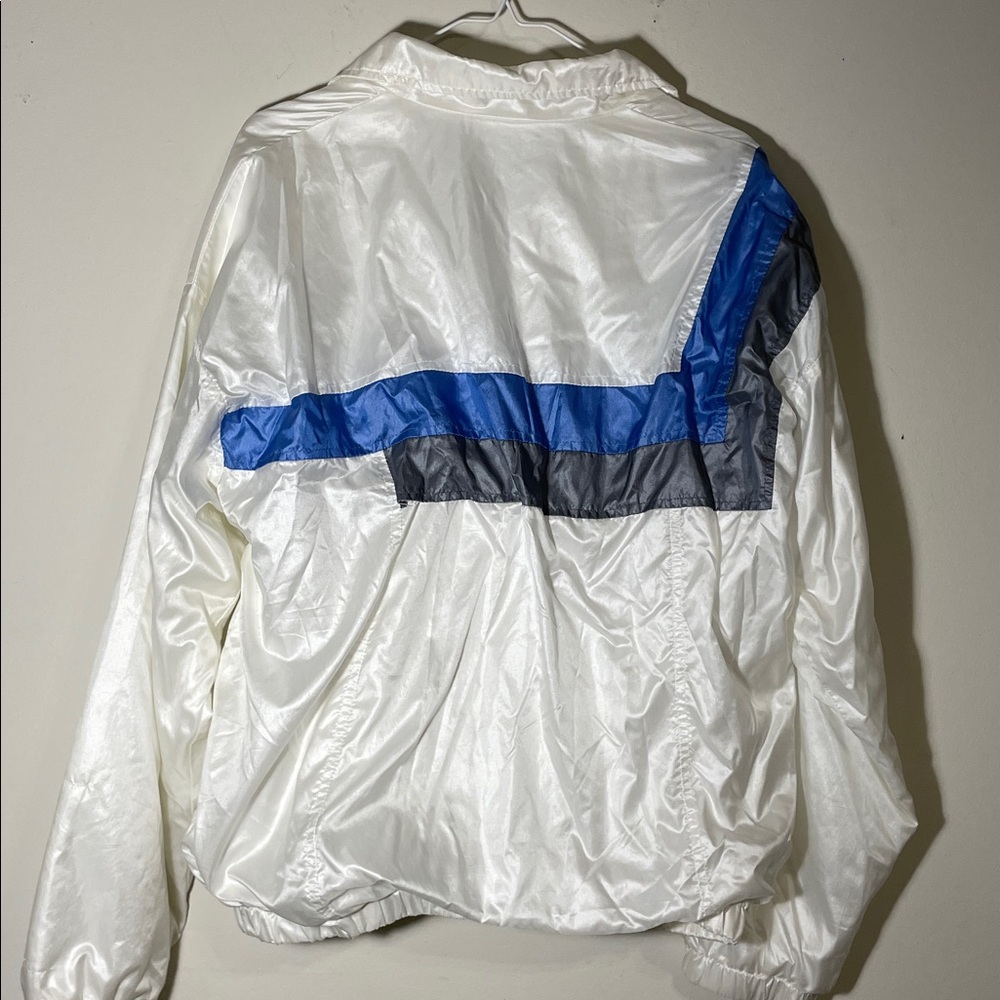 Vintage PUMA  Blue White Grey  Pullover Windbreaker Jacket Womens  Large - Picture 5 of 6